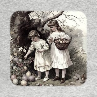 Children Gathering Easter Eggs T-Shirt